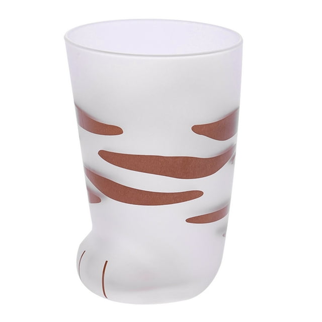 Vaso de cristal creativo con forma de pie de gato, vaso de bebida de cerveza con garra de gato esmerilado Wmkox8yii FHAKJF274