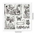 thumbnail image 6 of 1Sheet Butterfly PVC Plastic Stamp Sheets Film Frame 15x15cm, 6 of 8