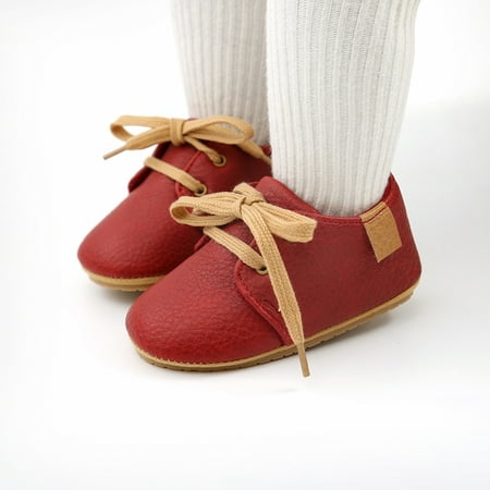 

Gyratedream 0-18M Baby Boy Girl Sneakers Leather Soft Crib Anti-slip First Walkers Shoes