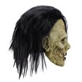 thumbnail image 4 of Máscara de Halloween aterradora, máscara de zombi de terror con cabello, máscara de látex de monstruo espeluznante, accesorios para disfraces de fiesta de terror, 4 of 5