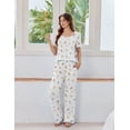 thumbnail image 3 of Ekouaer Womens Pajama Sets Viscose from bamboo Lounge Set Soft Pajamas for Women Set Short Sleeve and Long Pants Sleepwear, 3 of 6