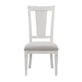 thumbnail image 2 of Kate 24 Inch Side Dining Chair Set of 2, Light Gray Linen, White Wood Frame, 2 of 6