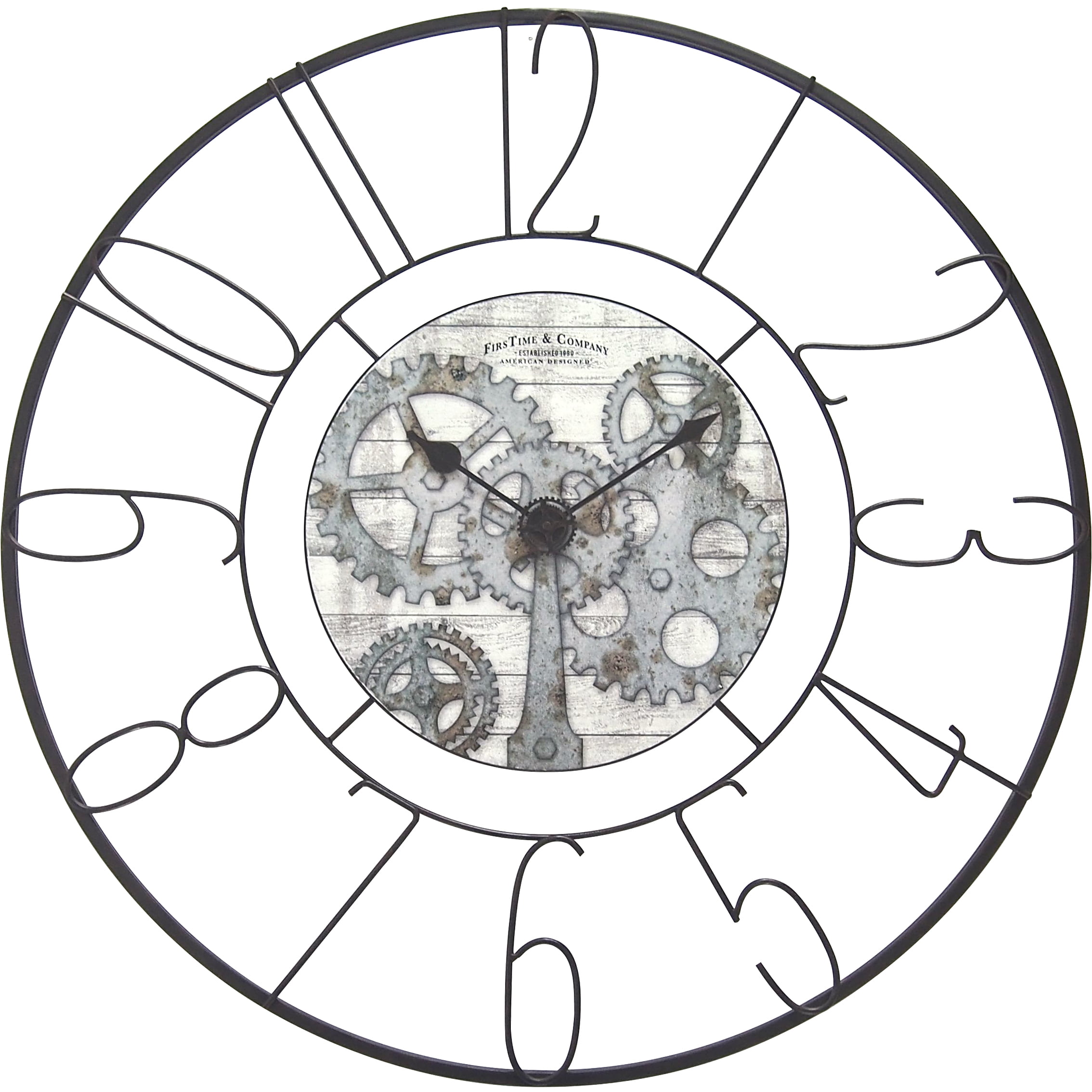 American Crafted FirsTime & Co 36 x 2 x 36, Bronze Montevello Farmhouse Gears Clock 31178 Oil Rubbed Bronze
