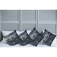 thumbnail image 2 of Ambesonne City Throw Pillow Cover 4 Pack, Dramatic View NYC Skyline, 20", Blegrey Black White, 2 of 5