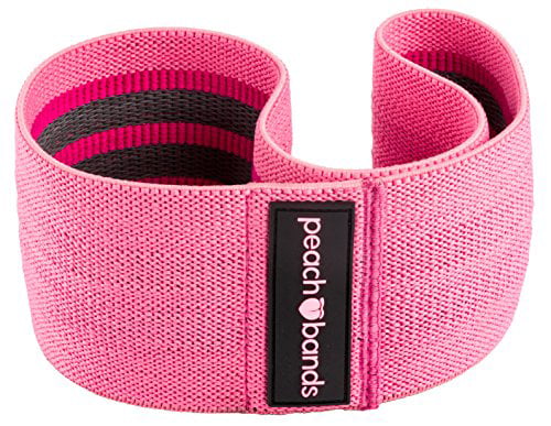 Peach Bands Thick and Non-Slip Design Premium Pink Resistance Hip Band with Carrying Bag