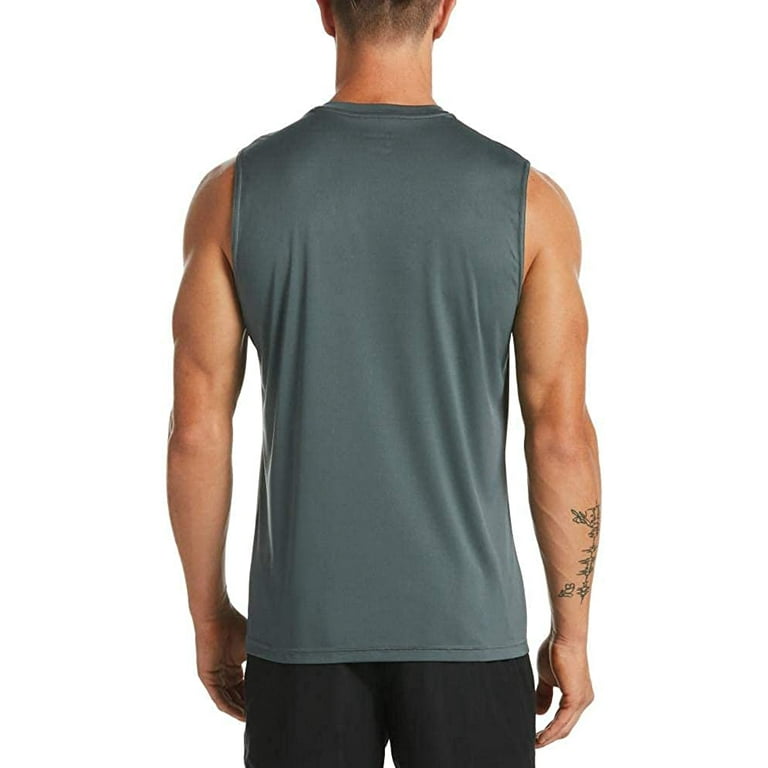 Nike Swim Men s Essential Short Sleeve Hydroguard Rash Guard Iron Grey Medium Gray Walmart