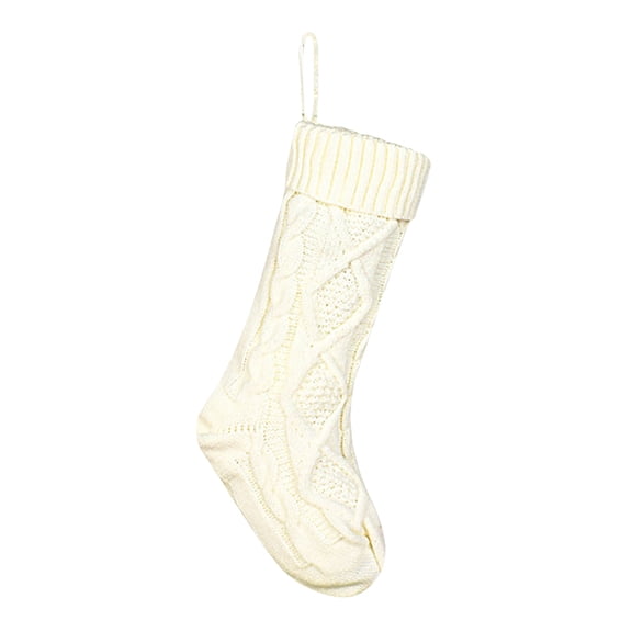 DVKOVI Farmhouse Knitted Christmas Stockings Rustic Cable Knit Fireplace Cozy Hanging Xmas Stocking Decoration A one Size