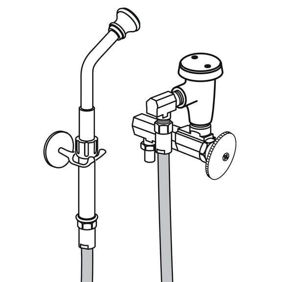 American Standard 7582.167 Brass Chrome Bedpan Cleanser Faucet