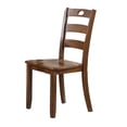 thumbnail image 4 of Benjara Diyo 5 Piece Dining Table Set, Square Top, Slatted, Natural Brown Wood, 4 of 5