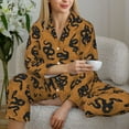 thumbnail image 6 of Uemuo Snake Pattern Womens Pajama Sets,PJ Set for Women,Pajamas for Women Logo,Long Sleeve Pajama Set for Women,Soft Long Sleeve Top With Pants-X-Large, 6 of 9
