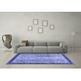 thumbnail image 3 of Ahgly Company Indoor Square Oriental Blue Modern Area Rugs, 3' Square, 3 of 4