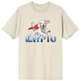 thumbnail image 6 of Superman 2025 Leaping Krypto Adult Natural Crew Neck Short Sleeve T-shirt-Medium, 6 of 7