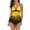Yellow, variant on BUIgtTklOP Swimsuits for Women Plus,Women Soilds Textured Scalloped Tankini Swimsuit Bikini Beachwear Swimmear Yellow XL