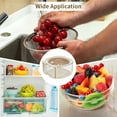 thumbnail image 5 of 2 PCS Fruit Washing Bowl with Strainer, Fruit Washing Basket with Lid & Folding Handles, Kitchen Draining Basket for Washing Storing, Fridge Keeper, Includes 8 Fruit Picks, 5 of 5