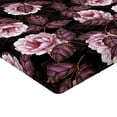 thumbnail image 4 of Ambesonne Flowers Boho Fitted Sheet, Night Jungle Floral, Twin XL Size, Dark Purple Blush and Plum, 4 of 5