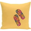 Simply Daisy 16" x 16" Rainbow Flip Flops Geometric Print Pillow