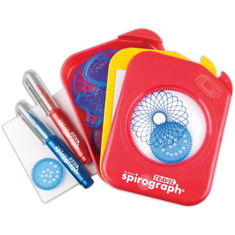 Spiral Art Kids Travel Kit ~ Draw & Create Fun Designs ~ Portable Carry  Case with Handle (Orange)