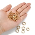 thumbnail image 4 of 100Pcs CCB Plastic Bead Frames Ring Light Gold 12x4mm Hole: 1.6mm DIY, 4 of 5