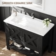 thumbnail image 6 of DreamCurship Bathroom Vanity with Sink Combo, 35'' Bathroom Storage Cabinet with Storage, Farmhouse Bathroom Vanity Cabinet with 2 Doors and Open Shelf, Black, 6 of 11