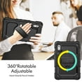 thumbnail image 3 of 3 Layer Case for Lenovo Tab M9 9.0" 2023, for Kids Heavy Duty Protective Case with Screen Protector & Stylus Holder & 360 Rotating Stand Hand/Shoulder Strap for Lenovo Tab M9, Black, 3 of 10