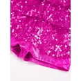 thumbnail image 6 of Yartina Girls Sparkly Sequined Tiered Halter Dance Dress Backless Leotard Tutu Skirt Rose 4, 6 of 7