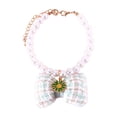 thumbnail image 6 of Pebbuoy Pet Collar Faux Pearl Pet Necklace with Bow Decorations Adjustable Cat Neck Circle Jewelry Pet Supplies, 6 of 7