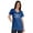 Blue, variant on Caffeinated & Vaccinated Funny Pro-Vaccine V-Neck T-shirt For Womens