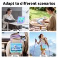 thumbnail image 4 of Case for iPad Air 11 inch (M4 2026/M3 2025/M2 2024), Military Grade Shockproof Cases with Pencil Holder Shoulder Strap Screen Protector, Purple Mint Green, 4 of 8