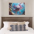 thumbnail image 4 of Uemuo Cute Underwater Axolotl Printed 29x37 Inch Tapestry Wall Hanging – Lightweight & Durable – Perfect for Dorm Decor, Beach Throw, Sofa Cover, Tablecloth, 4 of 8