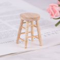 thumbnail image 1 of 1PC 1 12 Maison de Poupée Accessoires Miniatures Tabouret en Bois Chaise de Poupée Meubles de Maison, 1 of 5