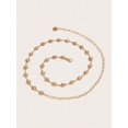 thumbnail image 3 of 1pc Women's Hollow-Out Floral Shape Waist Chain With Rhinestone Details, Can Be Paired With Dresses For Daily Wear, 3 of 5