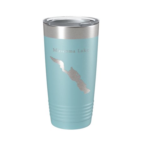 

Mascoma Lake Map Tumbler Travel Mug Insulated Laser Engraved Coffee Cup New Hampshire 20 oz Light Blue