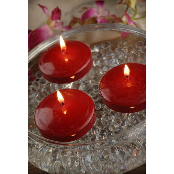 12 Red 3 inch Floating Candles