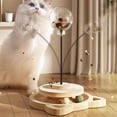 thumbnail image 1 of Fiudx Juguete de Madera para Gatos, Bola de Hierba Gatera Giratoria con Resorte, Rompecabezas Interactivo Antifugas, Aroma a Madera Natural, Premios para Jugar, Diversión para Gatos, Diseño Seguro y, 1 of 6