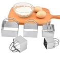 thumbnail image 3 of 5 Pièces Anneau de Cuisson en Acier Inoxydable Moule à Gâteau Outil de Cuisson pour les Desserts Mousse, 3 of 7