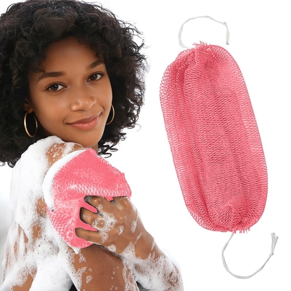 African Net Sponge - Exfoliating Back Scrub Body Scrubber, Afro Scrub Washcloth, Nylon Bath Sponge for Daily Shower and Skin Care