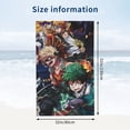 thumbnail image 2 of My Hero Academia Beach Towel, Microfiber Oversized Bath Towel, Super Absorbent Towel For Travel Swimming Pool Camping Yoga, Quick-Drying Lightweight Sand Free Towel, 52*32 Inch, 2 of 9