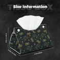thumbnail image 2 of Tissue Box Cover, Golden line fox Rectangular Leather Tissue Holder - Tissue Case Facial Paper Organizer for Bathroom, Vanity Countertop, Tabletop, Car, Napkin, 2 of 6