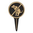 thumbnail image 2 of Whitehall Please Pick Up No Poop Dog Aluminum Yard Sign (Black/Gold), 2 of 4