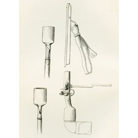 Fusils With Locks For Projecting Grenades From The British Army Its Origins Progress And Equipment Published 1868 Stretched Canvas - Ken Welsh  Design Pics (12 x