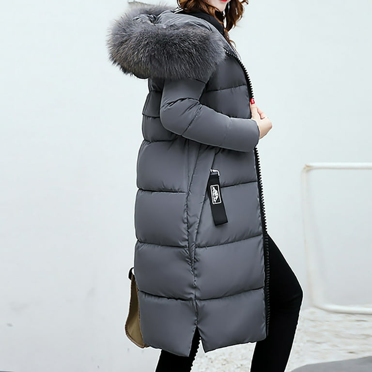 Babysbule Winter Jackets for Women Clearance Women Solid Casual Thicker Winter  Slim Down Lammy Jacket Coat Overcoat 