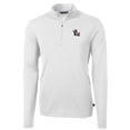 thumbnail image 2 of Men's Cutter & Buck White NC State Wolfpack Team Big & Tall Virtue Eco Pique Recycled Quarter-Zip Pullover Top, 2 of 3
