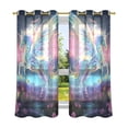 thumbnail image 2 of Unicorn and Flowers Blackout Curtains Thermal Insulation 63 inch Grommet for Bedroom Living Room Bathroom Kitchen Windows 2 Pack, 2 of 6