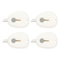 thumbnail image 1 of Uxcell 4 Pcs Mini Box Cutters Retractable, Small Utility Knife Portable Letter Opener Blade with Keychain, White, 1 of 6