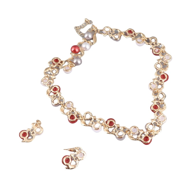 Conjunto De Joyería Nupcial, Con Decoración De Diamantes De Imitación, Estilo Moderno, Material De aleación Duradero, Especial Y Exquisito, Adecuado Para Citas, Fiestas,