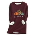 thumbnail image 2 of Halloween Liquidation Femmes Épais Chandail en Molleton en Molleton Manches Longues Imprimé Velours Chaud Col Rond sous-Vêtements Hauts Femmes Grande Taille Hauts en Liquidation, 2 of 3