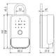 thumbnail image 4 of 2X Cubierta Impermeable Caja Fuerte Código Tuya Huella Digital Bluetooth Wifi Caja de Llave Inteligente Aplicación Remota Montaje en Pared Caja de Cerradura de Puerta Combinada, 4 of 5