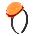 thumbnail image 1 of Diadema divertida: Diadema de hamburguesa única para mujeres y niñas. Tocado ligero y cómodo para festivales. Tocado de fiesta para celebraciones navideñas., 1 of 4