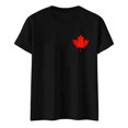 thumbnail image 4 of Laipiong Women's Canadian T Shirts 2026 Summer Trendy Maple Leaf Graphic Casual Short Sleeve Basic Tees Comfortable Breathable Beach Vacation Clothes, 4 of 4