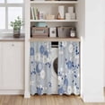 thumbnail image 6 of Blue White Floral Tier Curtains 54 Inch Length, Spring Botanical Leaves Farmhouse Cafe Short Curtains for Bathroom Over Sink, Small Kitchen Curtain Light Filtering Tiered Drapes 2 Panels 27.5"Wx54"L, 6 of 8